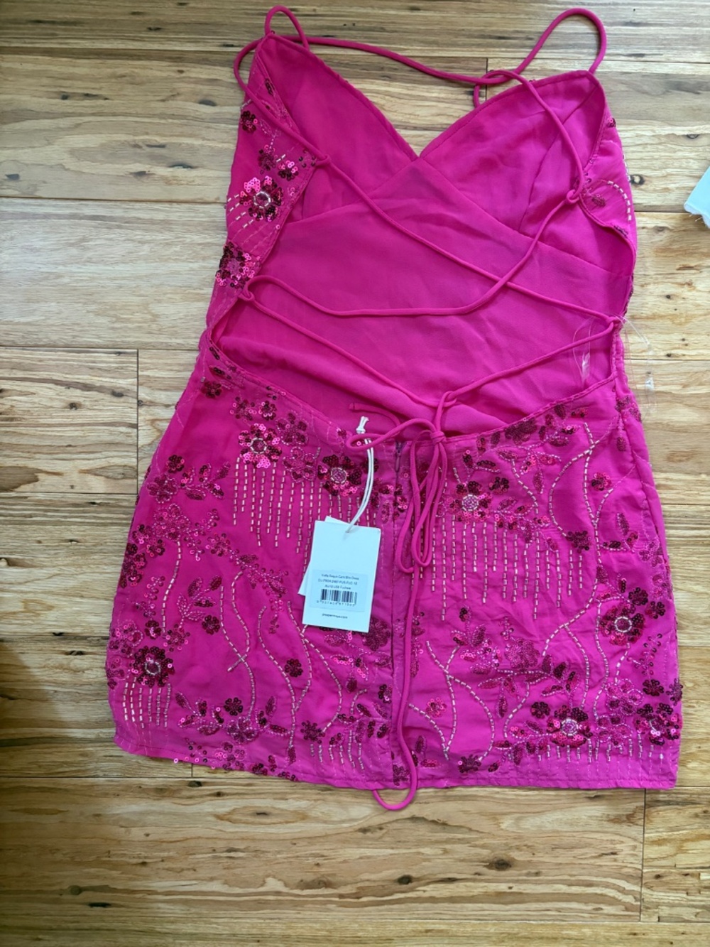 NWT Peppermayo Pink Sequin Dress - Picture 3 of 3